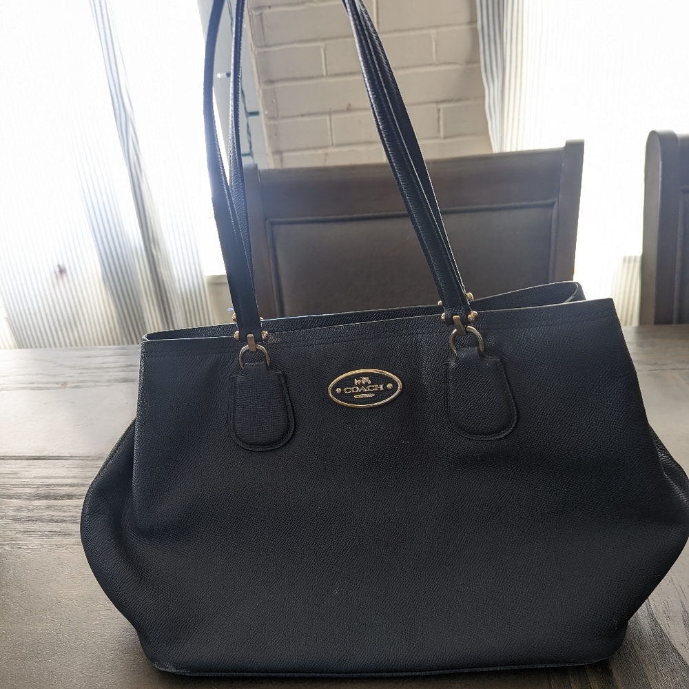 Navy coach purse